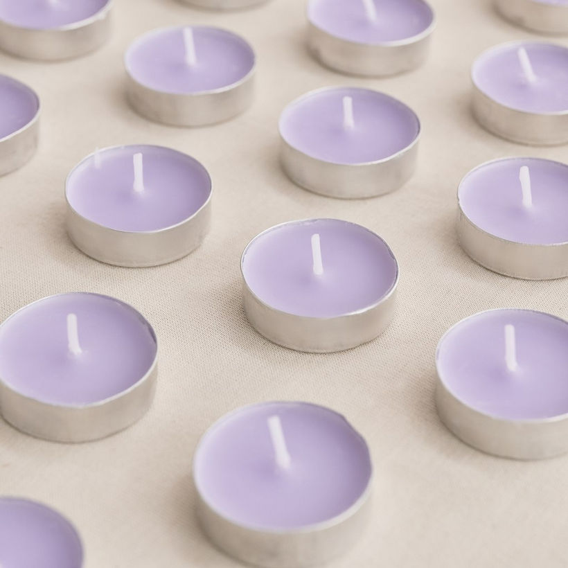 Qara Lavender Patchouli Tealight Candle - Set of 50 - Image 3