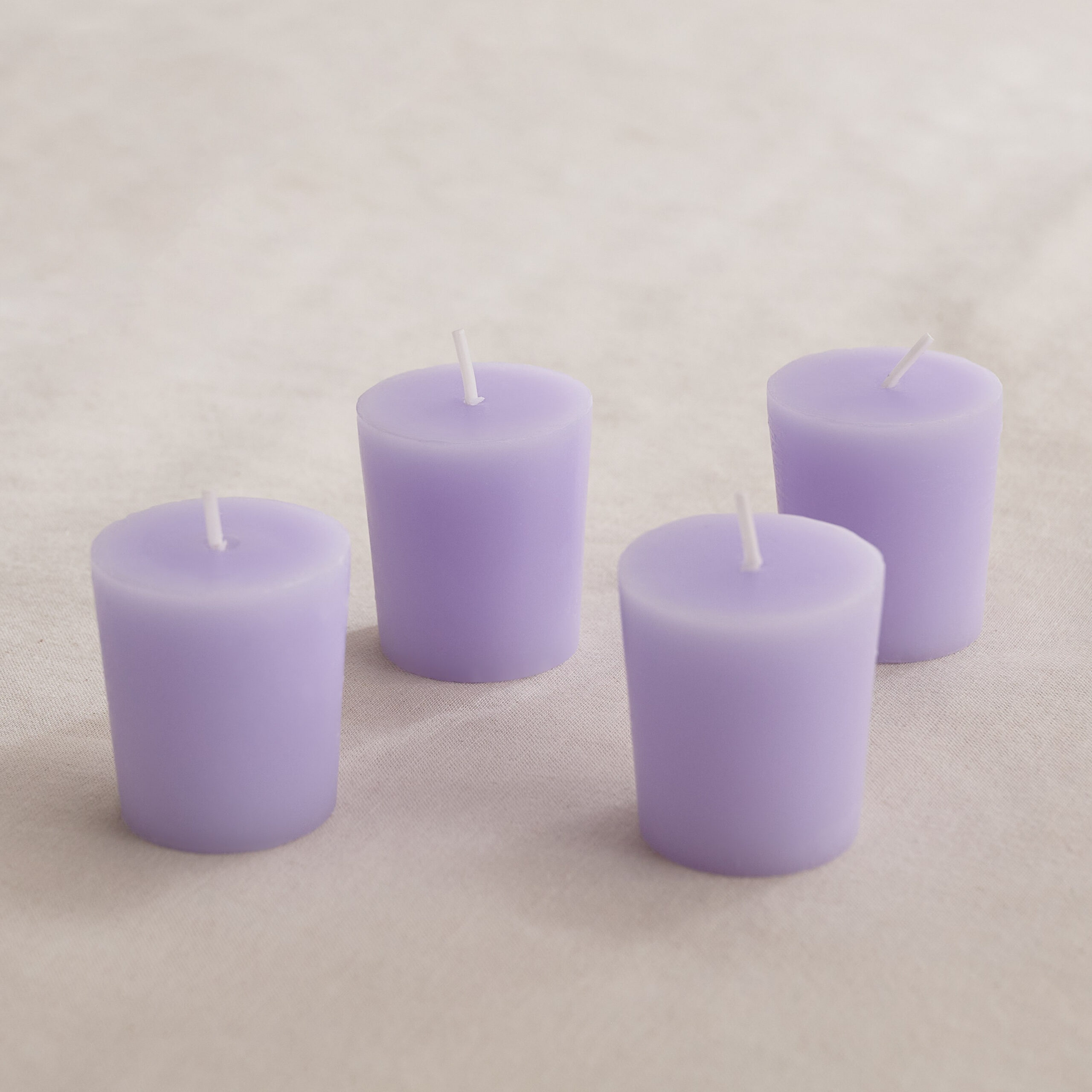 Qara Lavender Patchouli Scented Votive Candle - Set of 4