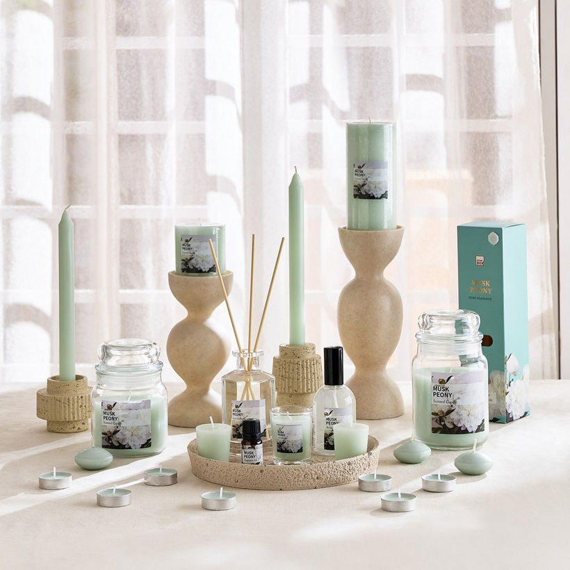 Qara Musk Peony Taper Candle - Set of 4 - Image 5