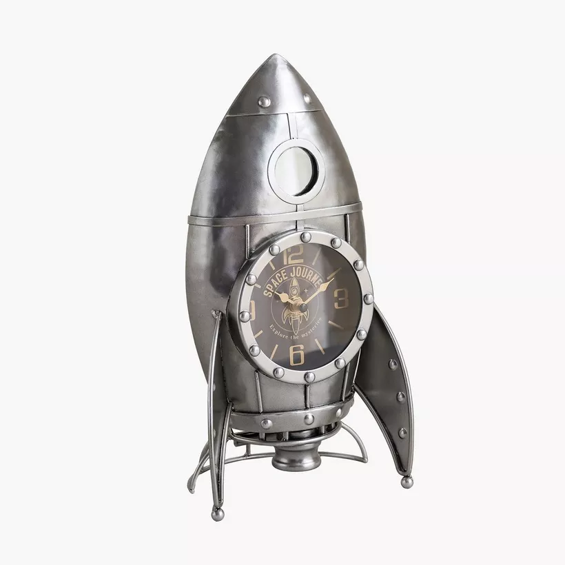 Maverick Vintage Rocket Table Clock - 19.5x13x33.5 cm - Image 2