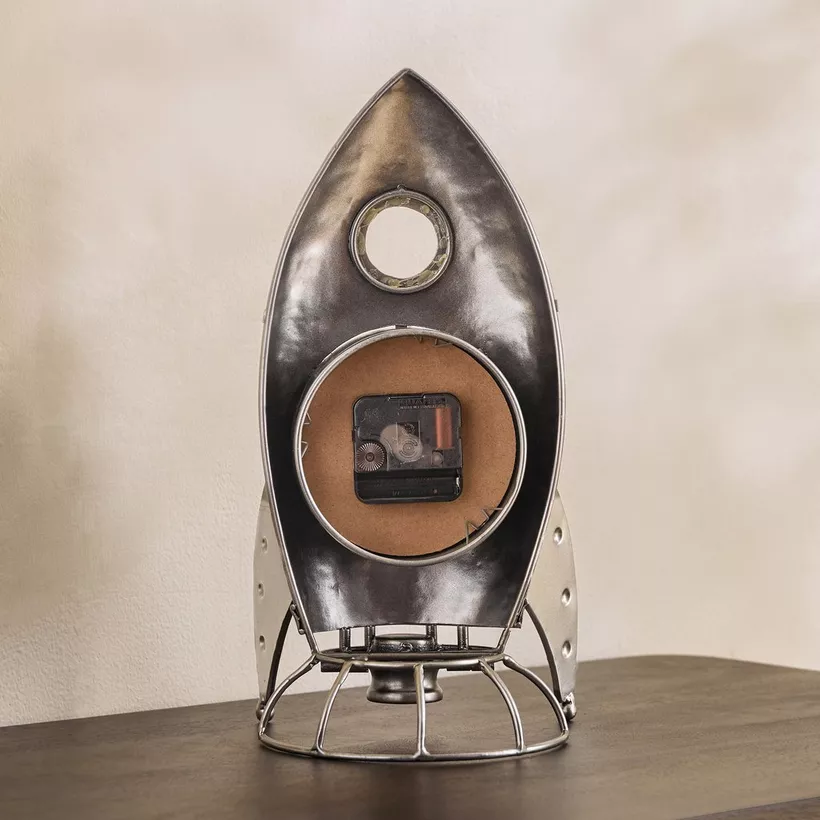 Maverick Vintage Rocket Table Clock - 19.5x13x33.5 cm - Image 3