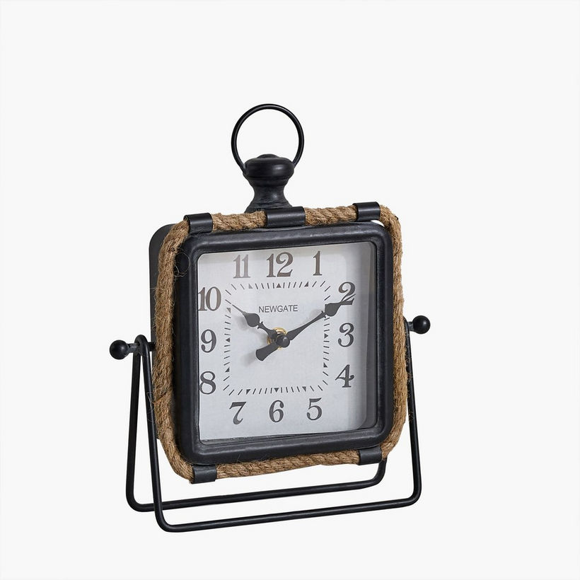 Maverick Vintage Table Clock with Rope - 20x6x24 cm - Image 2