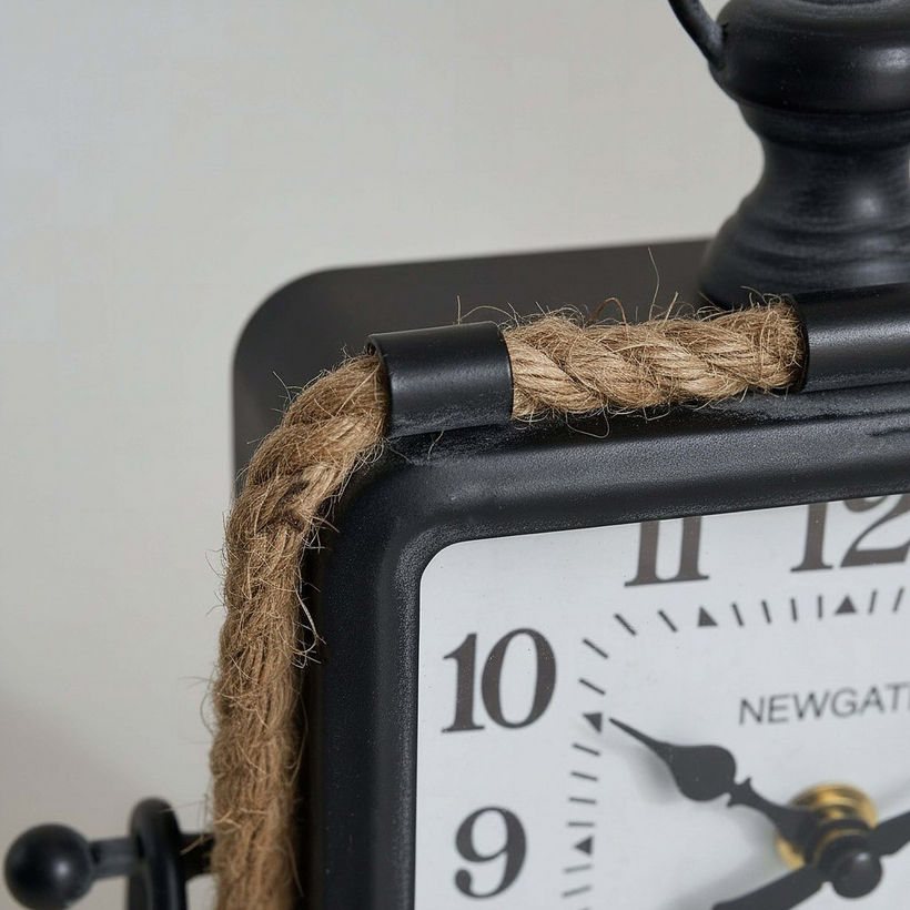 Maverick Vintage Table Clock with Rope - 20x6x24 cm - Image 3