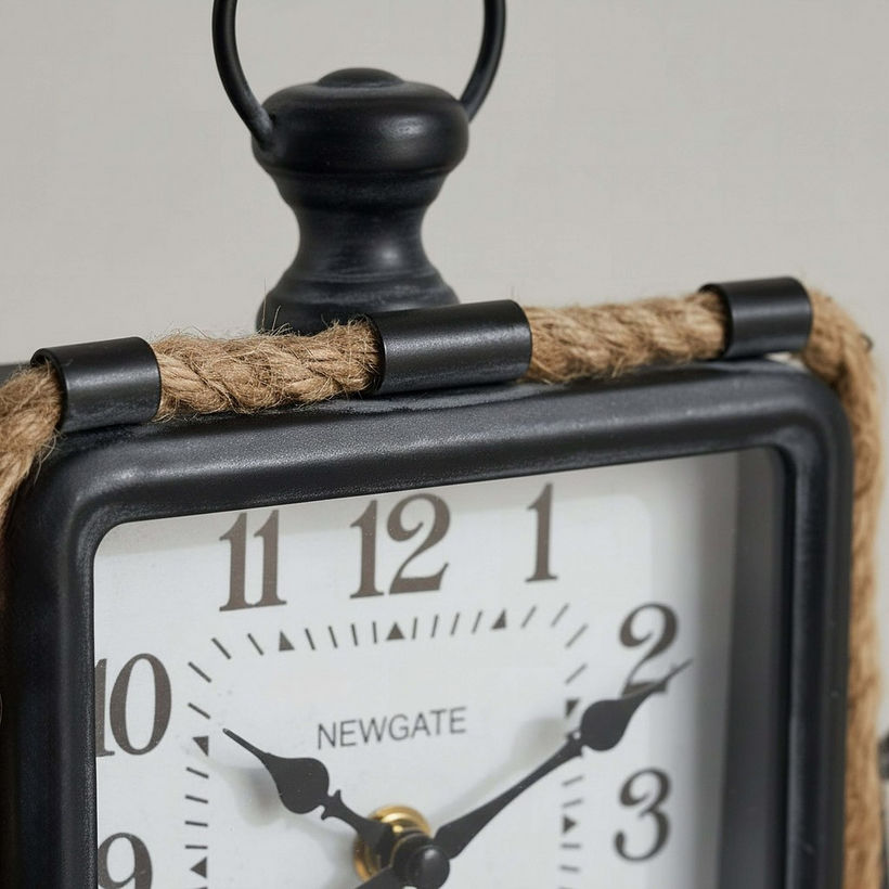 Maverick Vintage Table Clock with Rope - 20x6x24 cm - Image 4