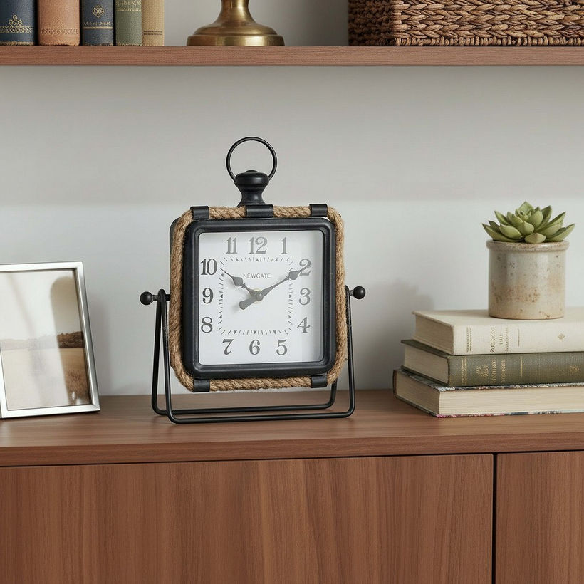 Maverick Vintage Table Clock with Rope - 20x6x24 cm - Image 5