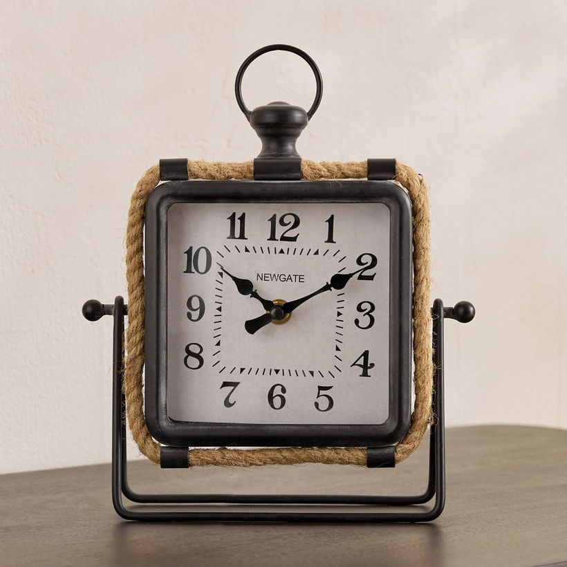 Maverick Vintage Table Clock with Rope - 20x6x24 cm - Image 7