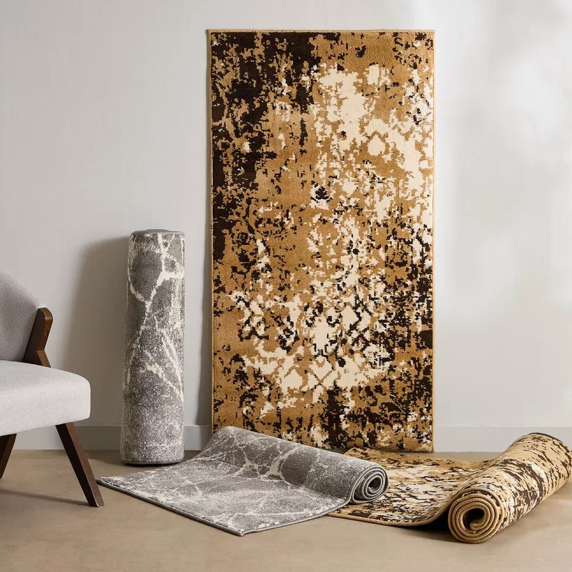 Vienna Feza Microfiber Textured Rug - 80x150 cm - Image 2