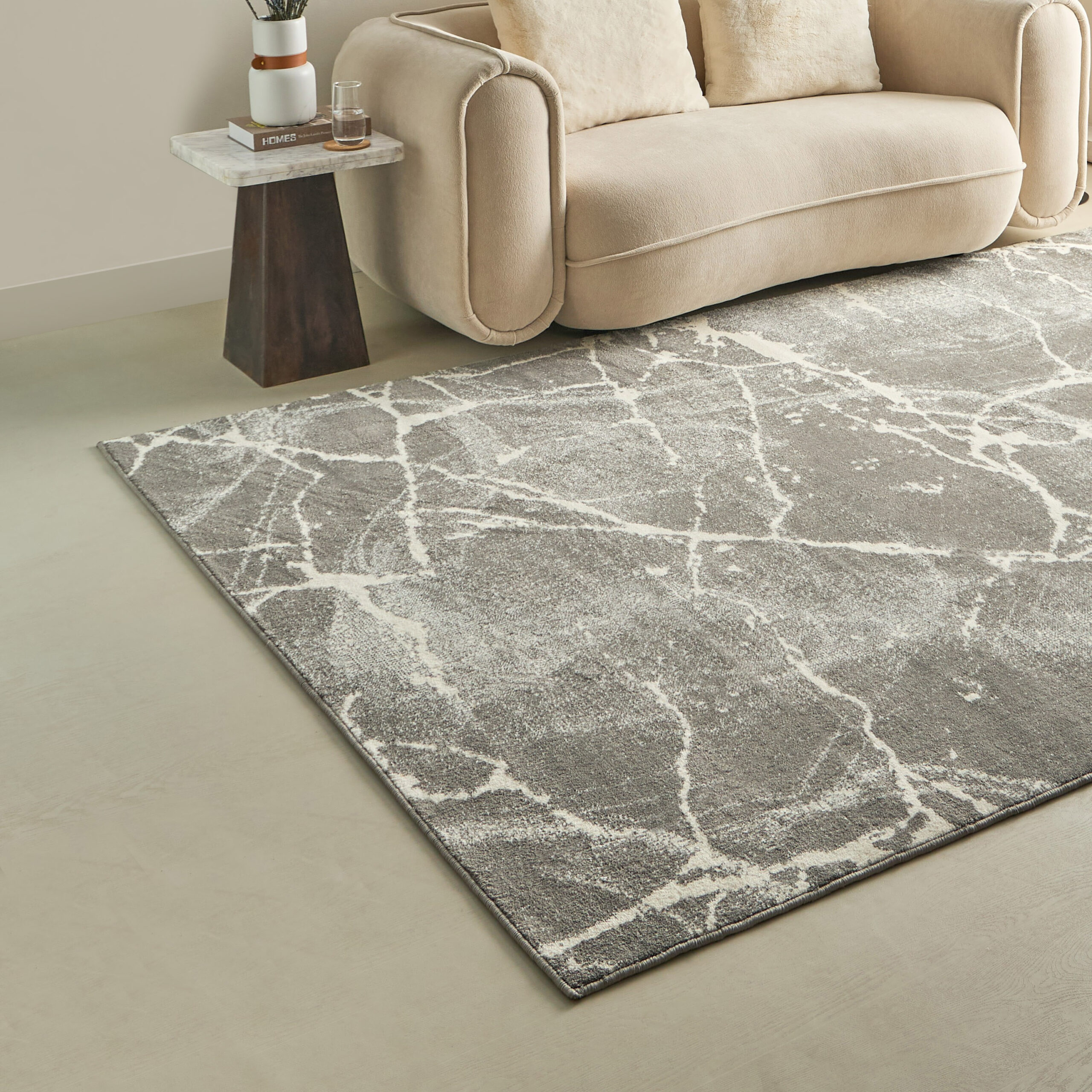 Vienna Feza Microfiber Textured Rug - 200x300 cm
