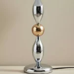 Solliet Metal Table Lamp with Linen Shade - 33x59 cm