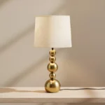 Solliet Metal Table Lamp with Linen Shade - 28x55.5 cm