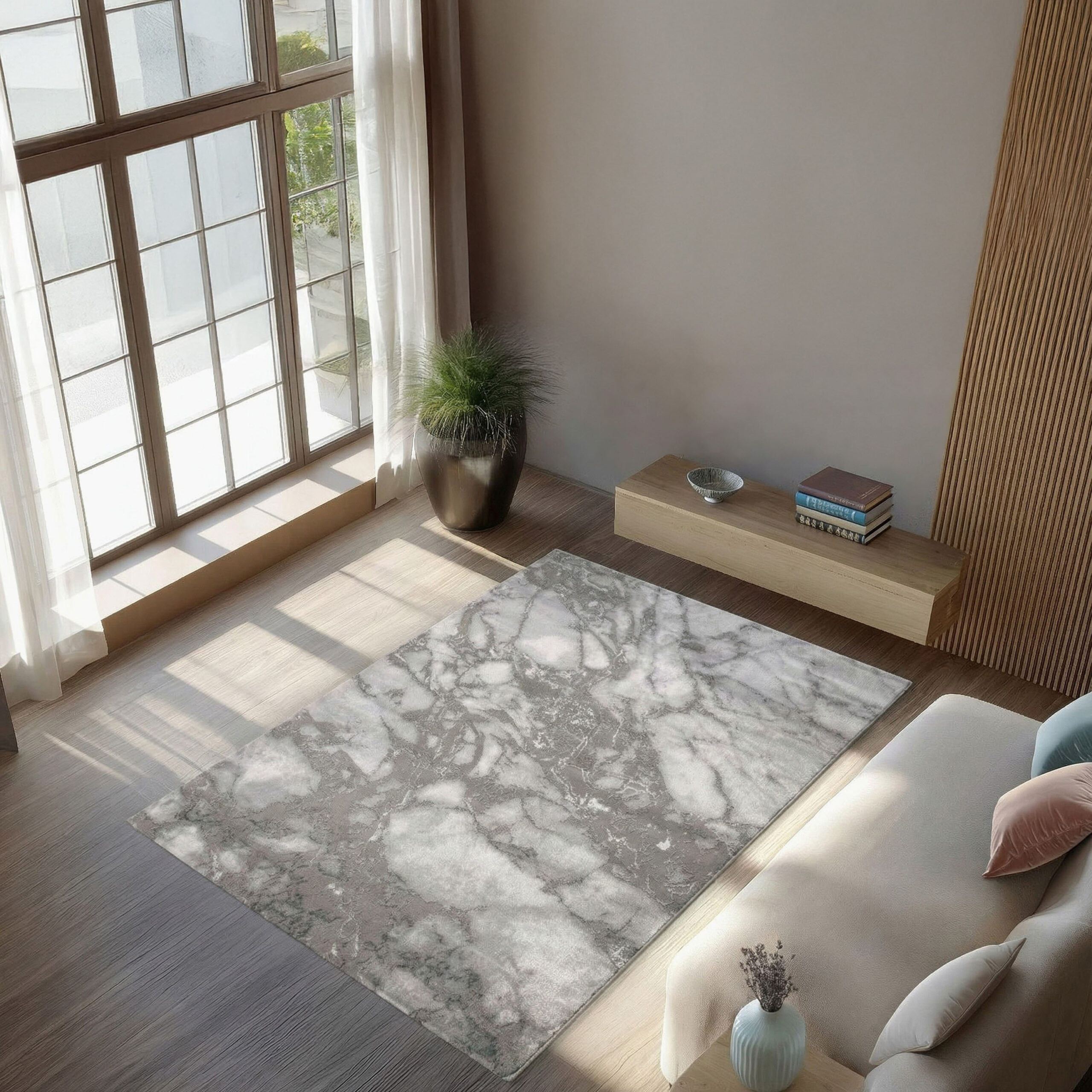 Dolce Cloudy Stain Resistant Polypropylene Rug - 200x300 cm