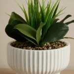 Areos Artificial Orchid Potted Plants in Ceramic Pot - 20.3x20.3x56 cm
