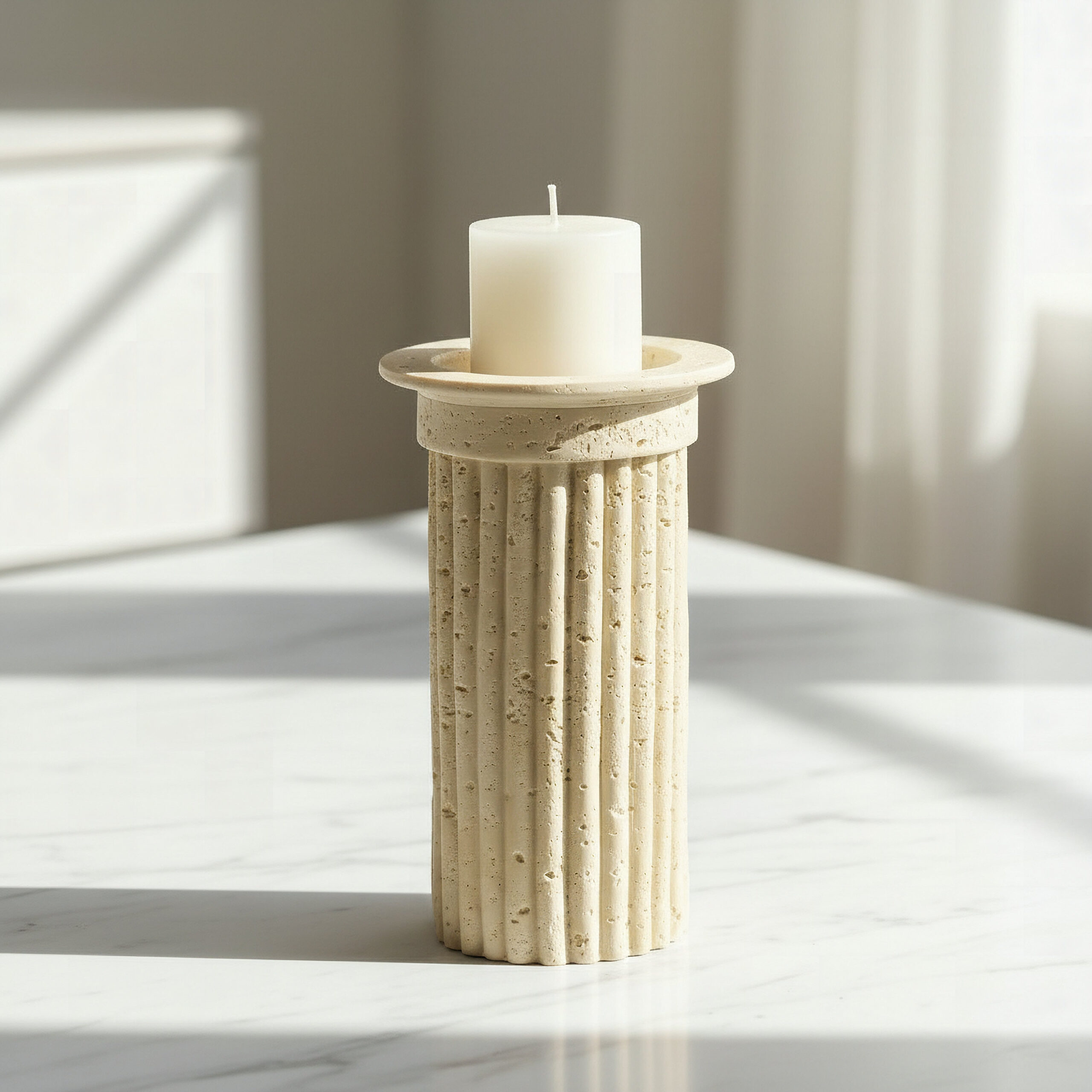 Umber Whyton Anelli Decorative Pillar Candleholder - 12x12x20 cm