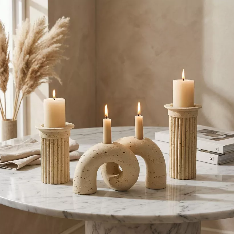Umber Whyton Anelli Decorative Pillar Candleholder - 12x12x20 cm - Image 2