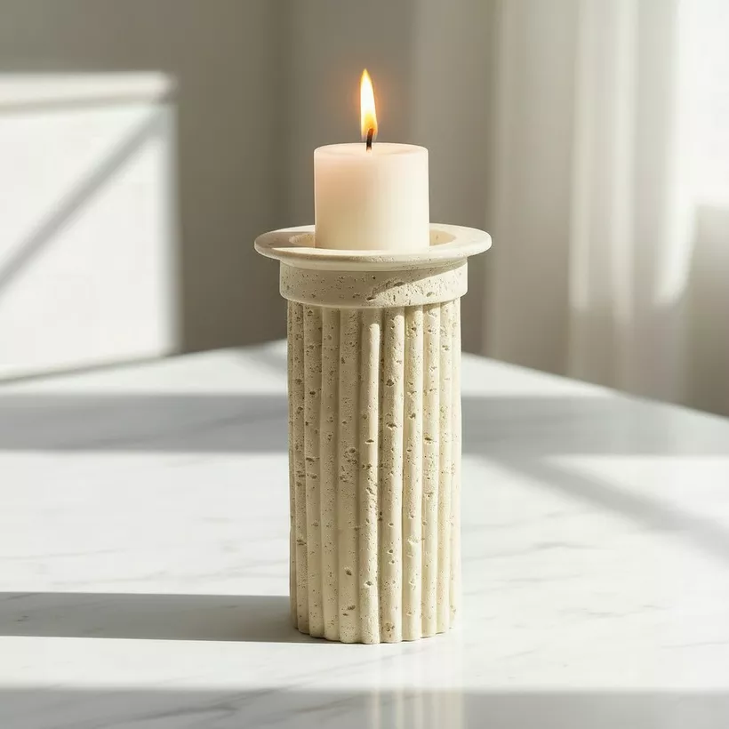 Umber Whyton Anelli Decorative Pillar Candleholder - 12x12x20 cm - Image 3