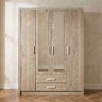 Curvy NXT 4-Door Wardrobe with 2 Mirrors and 2 Drawers