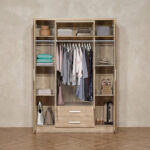 Curvy NXT 4-Door Wardrobe with 2 Mirrors and 2 Drawers