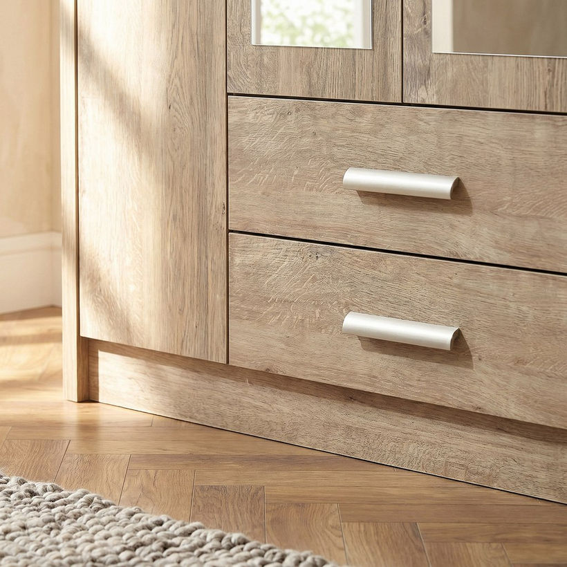 Curvy NXT 4-Door Wardrobe with 2 Mirrors and 2 Drawers - Image 6