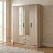 Curvy NXT 4-Door Wardrobe with 2 Mirrors and 2 Drawers - Image 8