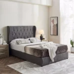 Curvy Chester Twin Upholstered Bed - 120x200 cm