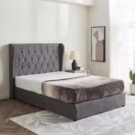 Curvy Chester Queen Upholstered Bed - 140x200 cm