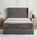 Curvy Chester Queen Upholstered Bed - 140x200 cm