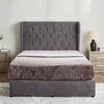 Curvy Chester Queen Upholstered Bed - 160x200 cm