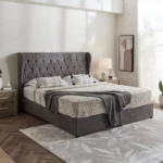 Curvy Chester King Upholstered Bed - 180x200 cm