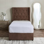 Curvy Chester Single Upholstered Bed - 90x200 cm