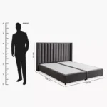 Curvy Clark Upholstered King Bed - 180x200 cm