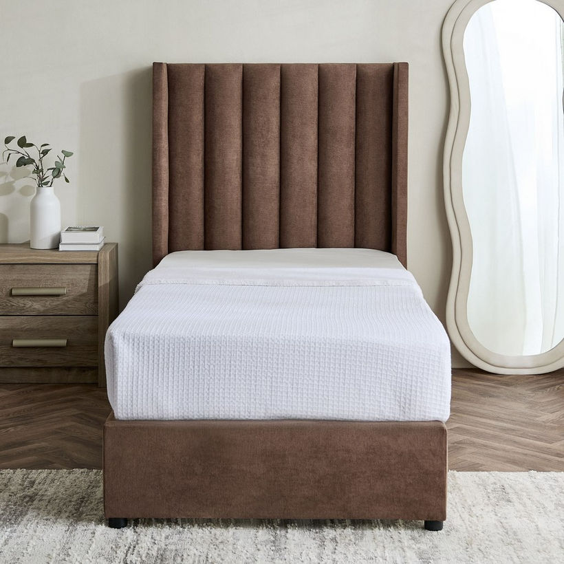 Curvy Clark Upholstered Single Bed - 90x200 cm - Image 4