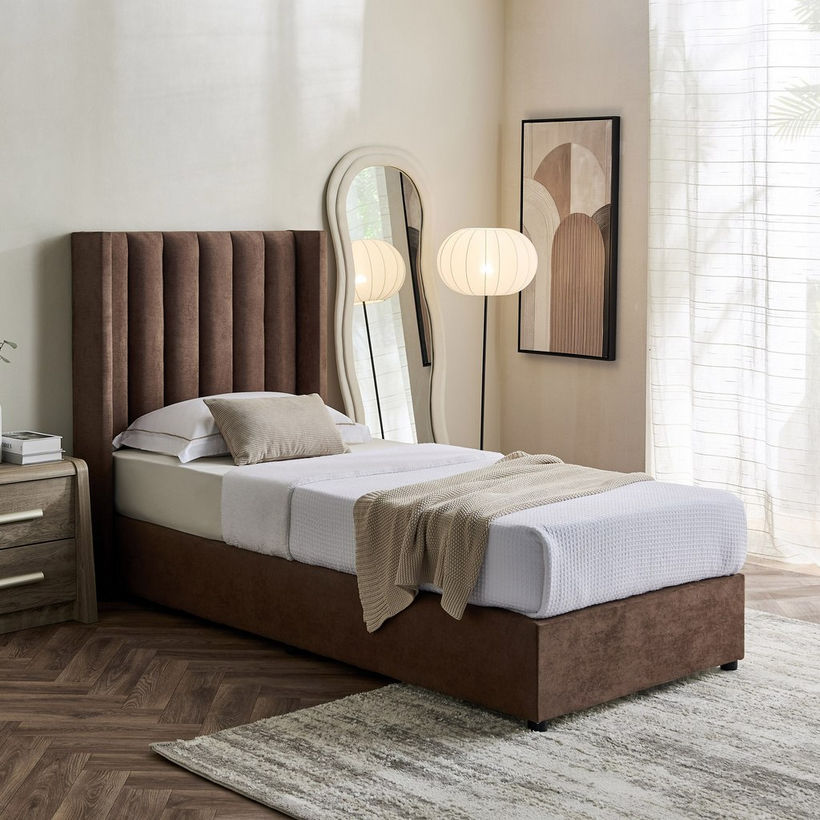 Curvy Clark Upholstered Single Bed - 90x200 cm - Image 9