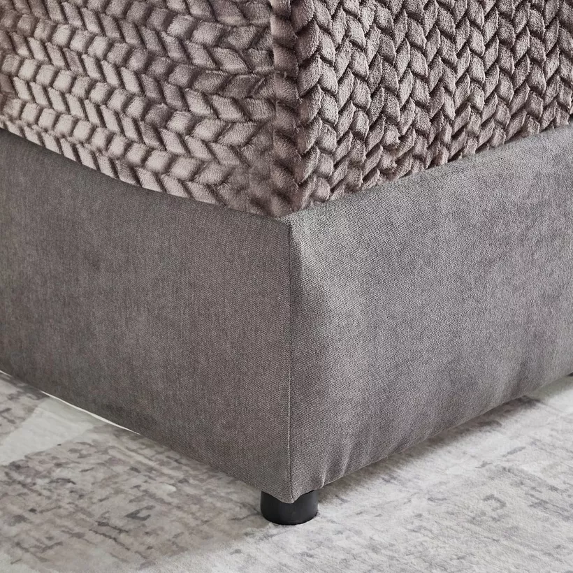 Curvy Rubik Queen Upholstered Bed - 140x200 cm - Image 8