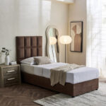 Curvy Rubik Single Upholstered Bed - 90x200 cm