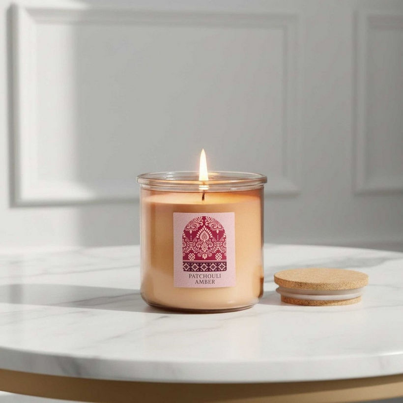 Nuvori Gardenia Patchouli Amber Jar Candle - 340 gm - Image 3