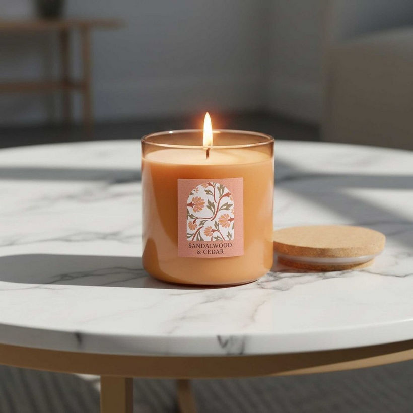 Nuvori Gardenia Sandalwood and Cedar Jar Candle - 340 gm - Image 3