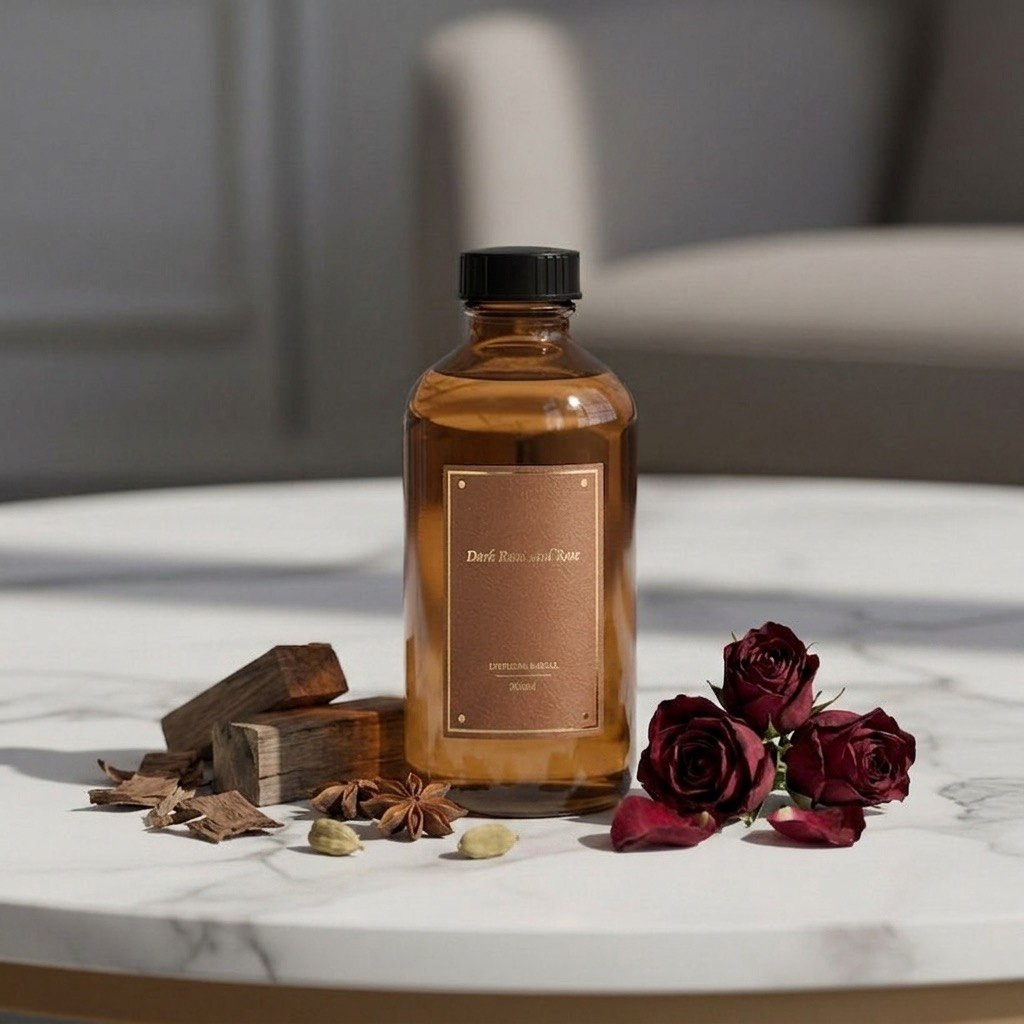 Nuvori Scentelier Dark Rum and Rose Refill Oil - 200 ml