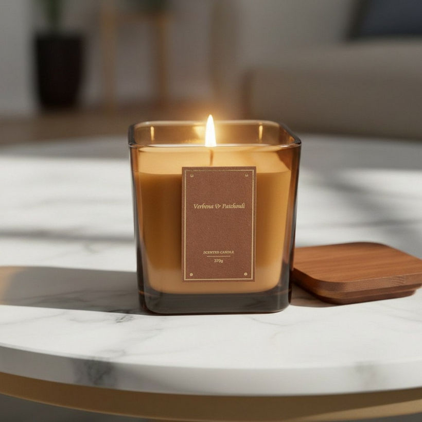 Nuvori Scentelier Verbena and Patchouli Jar Candle - 370 gm - Image 3
