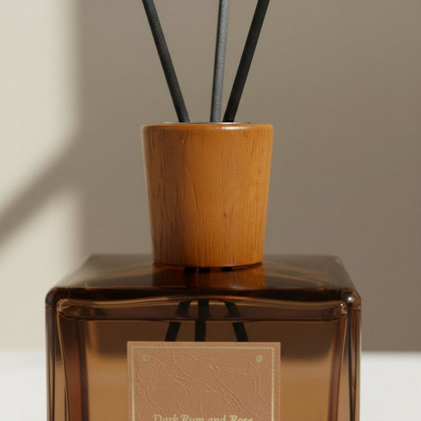 Nuvori Scentelier Dark Rum and Rose Reed Diffuser - 500 ml - Image 4
