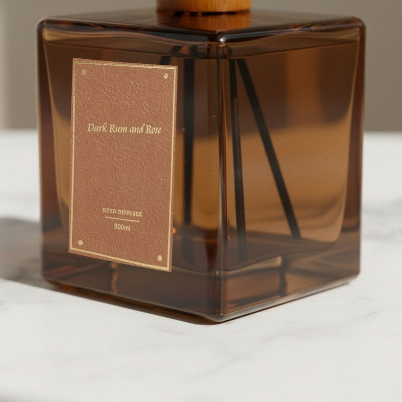 Nuvori Scentelier Dark Rum and Rose Reed Diffuser - 500 ml - Image 5