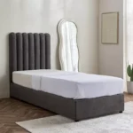 Curvy Haze Upholstered Single Bed - 90x200 cm