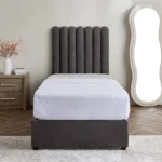 Curvy Haze Upholstered Single Bed - 90x200 cm