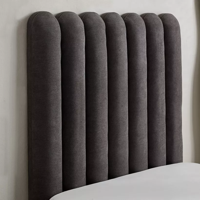 Curvy Haze Upholstered Single Bed - 90x200 cm - Image 6