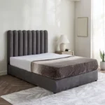 Curvy Haze Upholstered Twin Bed - 120x200 cm