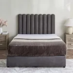 Curvy Haze Upholstered Twin Bed - 120x200 cm