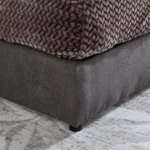 Curvy Haze Upholstered Twin Bed - 120x200 cm