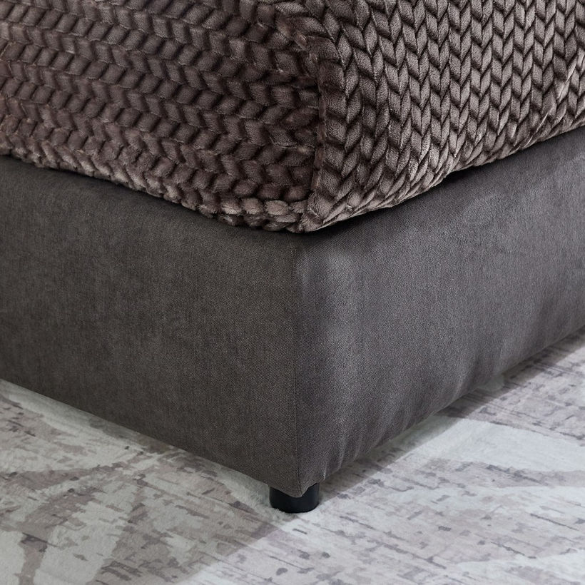 Curvy Haze Upholstered Queen Bed - 140x200 cm - Image 8