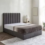 Curvy Haze Upholstered Queen Bed - 160x200 cm