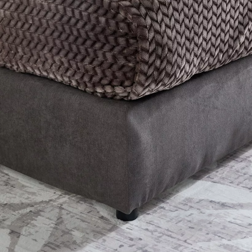 Curvy Haze Upholstered Queen Bed - 160x200 cm - Image 8