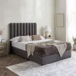 Curvy Haze Upholstered Queen Bed - 160x200 cm